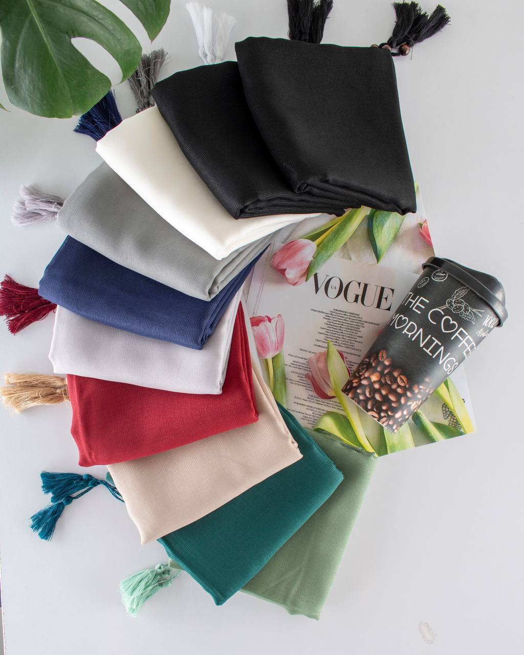 روسری دنیز منگوله دار رنگ بندی