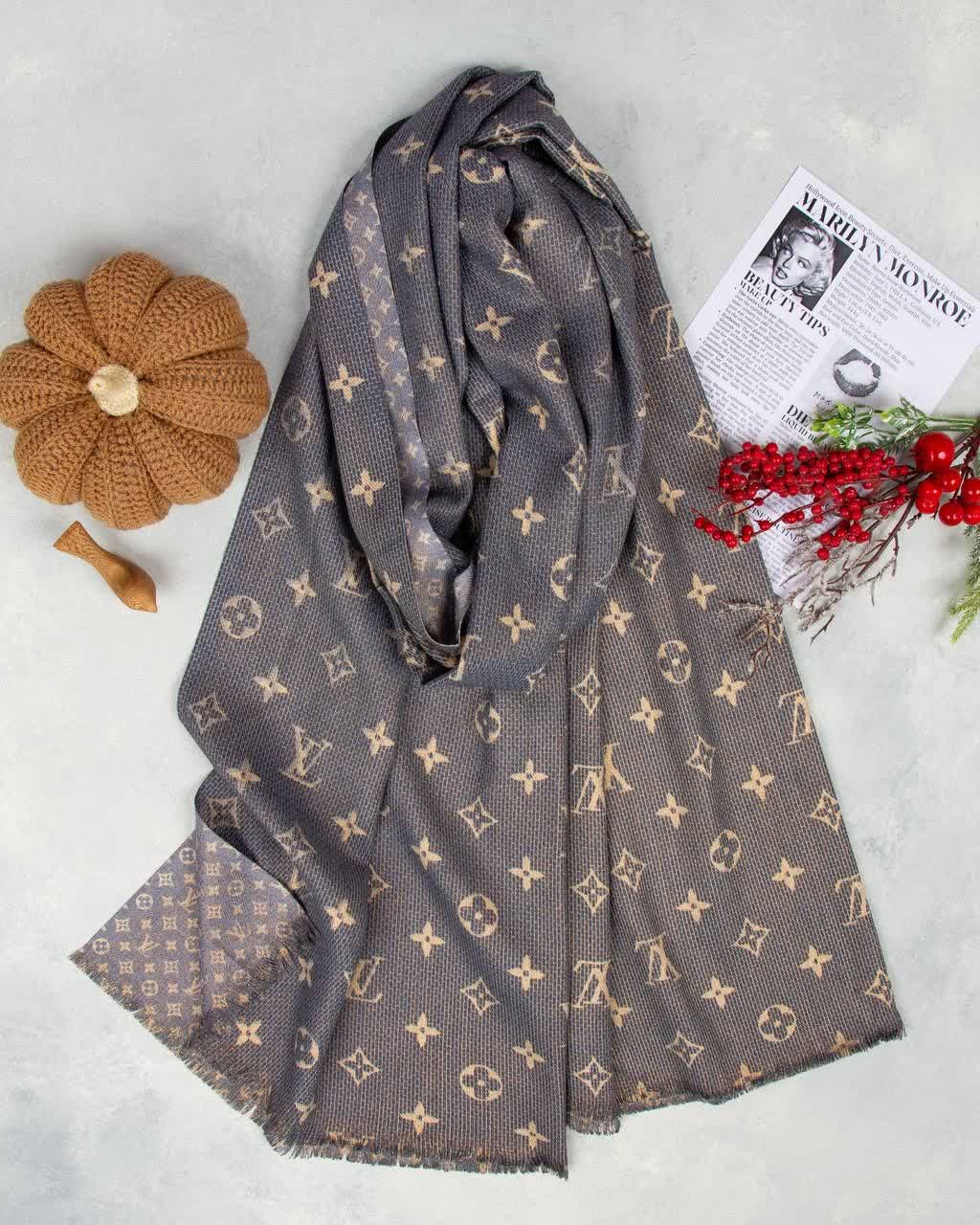 شال کشمیر مارک لمه دار دو رو وارداتی - تصویر 4