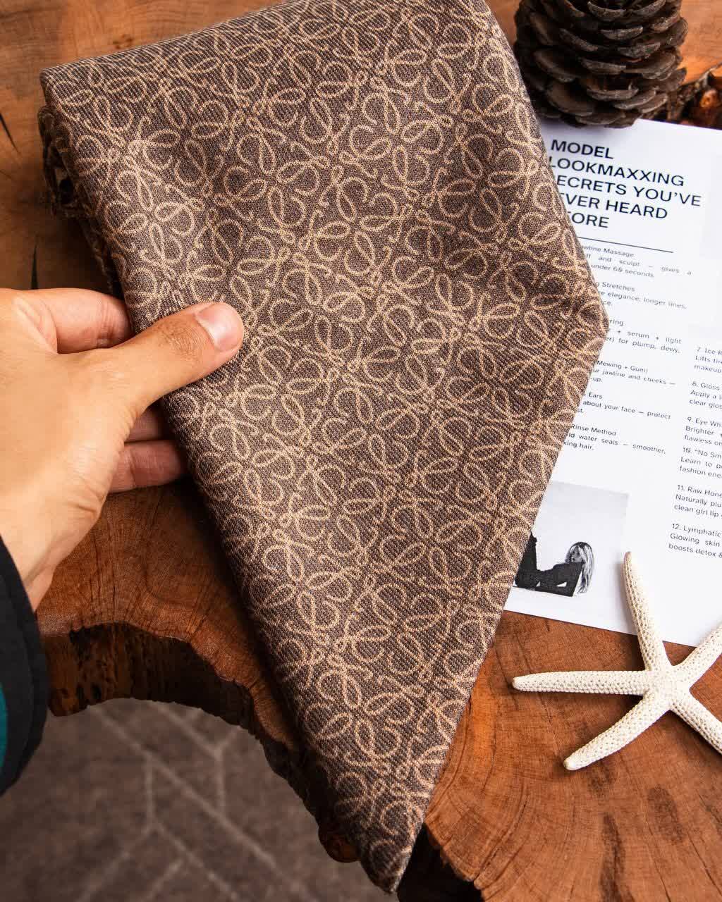 شال کشمیر مارک لمه دار دو رو وارداتی - تصویر 6