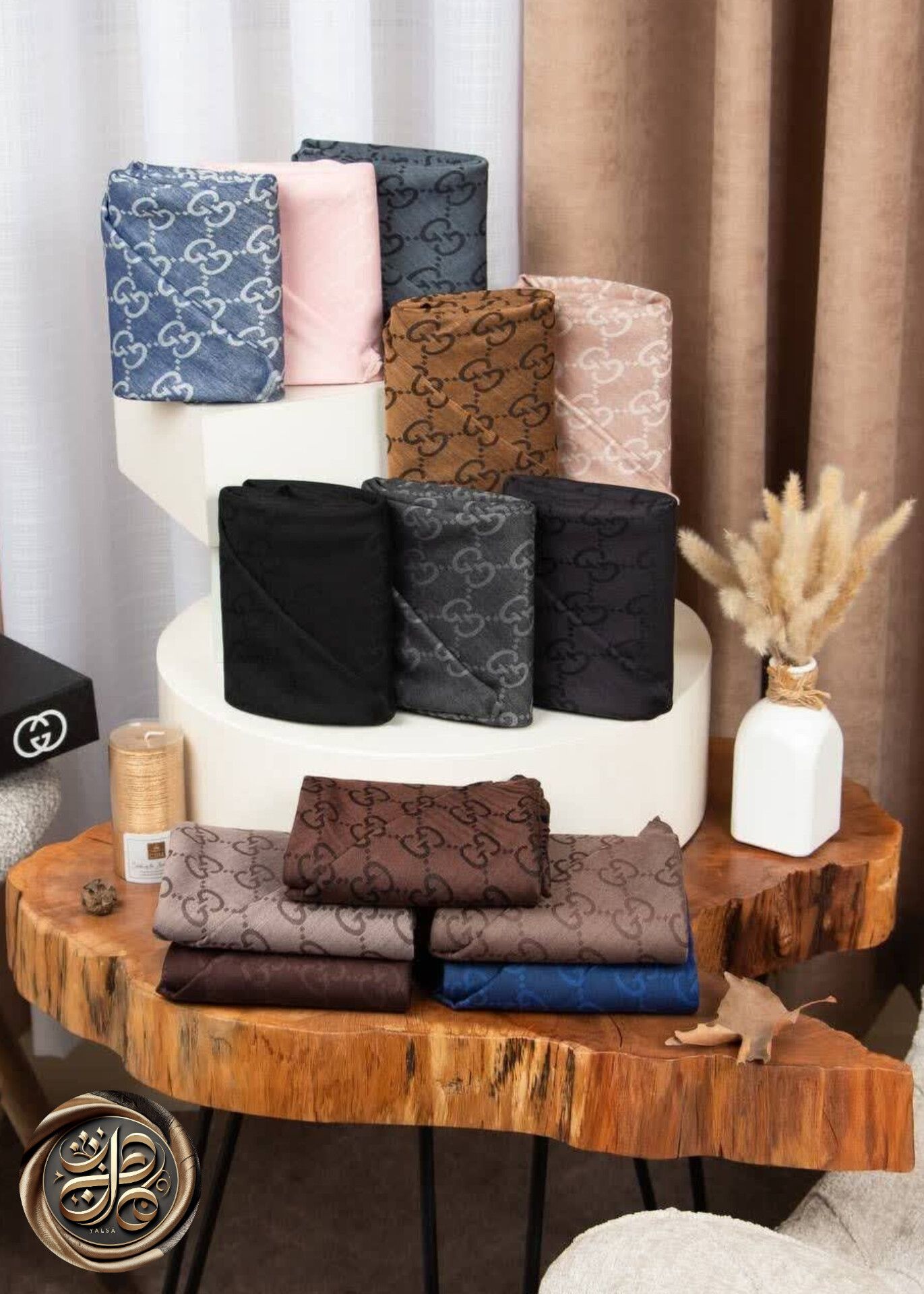 شال کشمیر گوچی دورو وارداتی لیبل دار